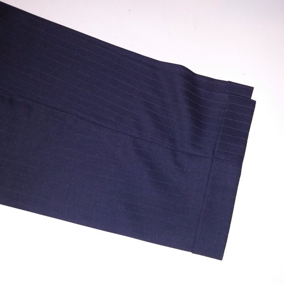 Hart Schaffner Marx Suit Mens 2 Piece 41R Black Pinstripe Long Sleeve Pleated Fr - Picture 15 of 16